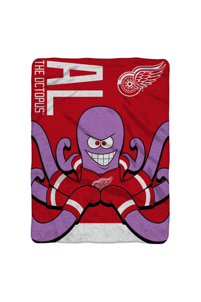 Detroit Red Wings Rally Al Mascot 60" x 80" Raschel Throw Blanket, Alternate, color, None