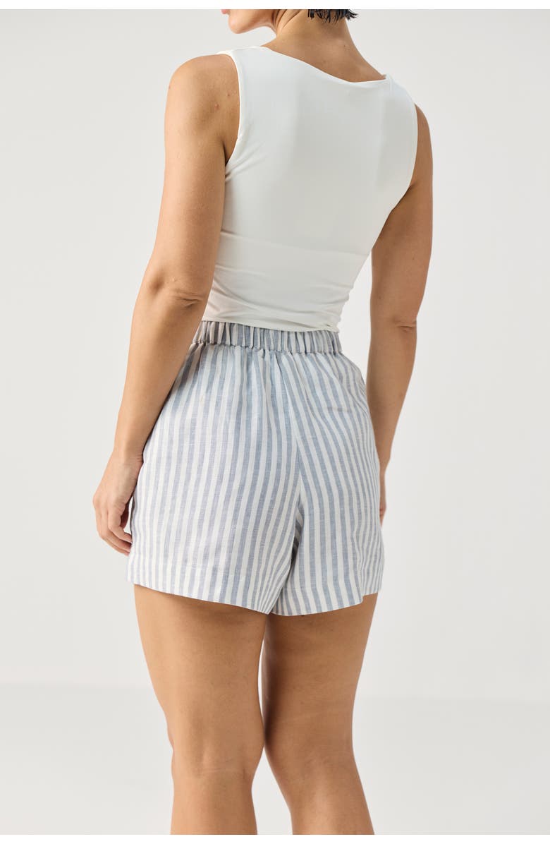 Reistor Relaxed Fit Striped Shorts, Alternate, color, Striped Linen
