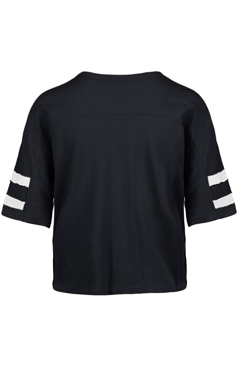 '47 Women's '47 Navy Chicago Bears Premier Scout Cropped V-Neck T-Shirt, Alternate, color, 