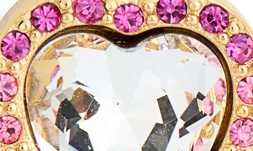 Kurt Geiger London Pavé Crystal Heart Stud Earrings In Multi