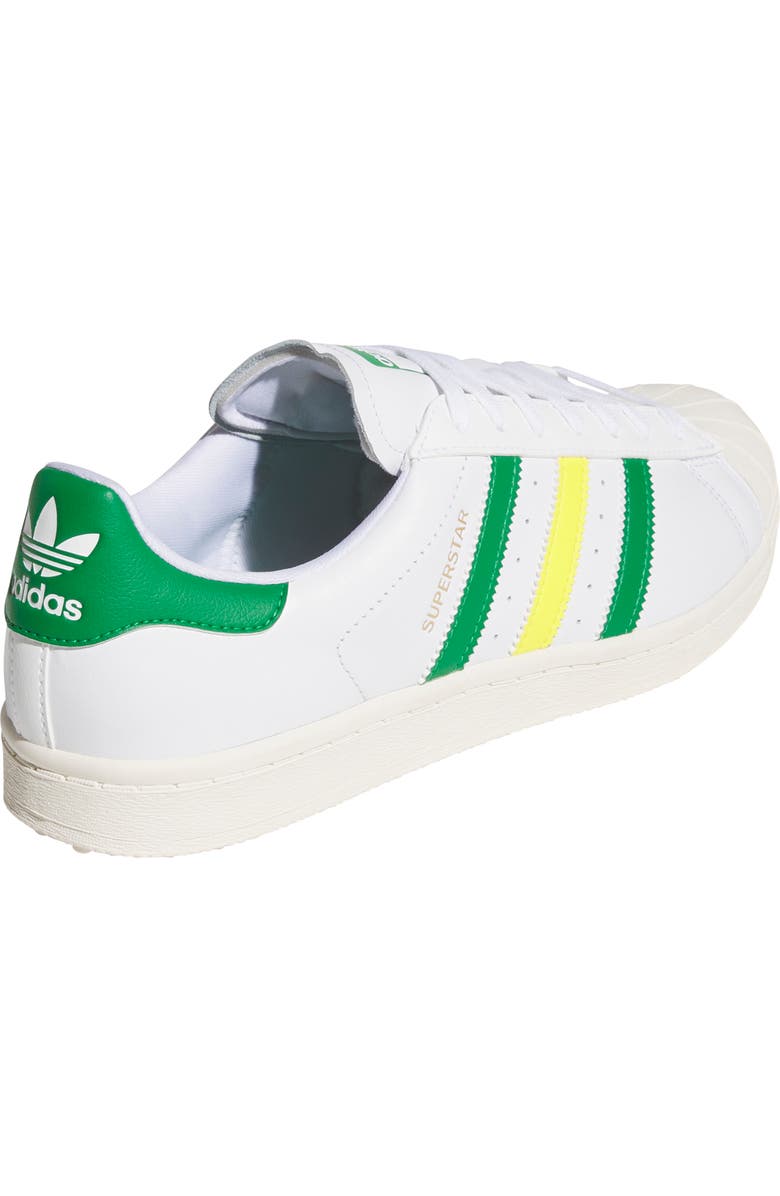 adidas Superstar Spikeless Golf Sneaker, Alternate, color, White/ Green/ Yellow
