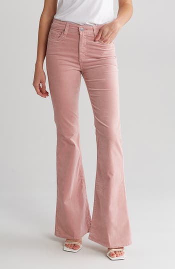 Ag Quinne High Waist Flare Leg Jeans In Pink