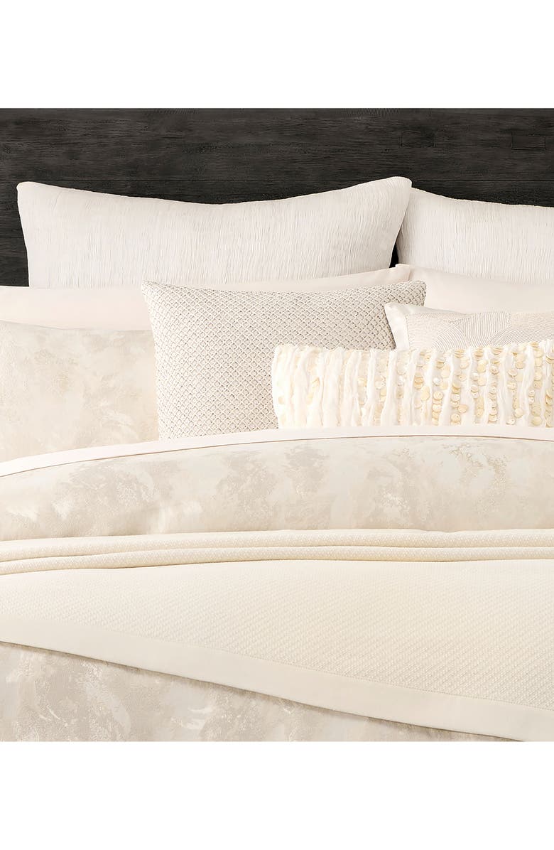 DONNA KARAN Beaded Netting Cotton & Linen Accent Pillow, Alternate, color, 