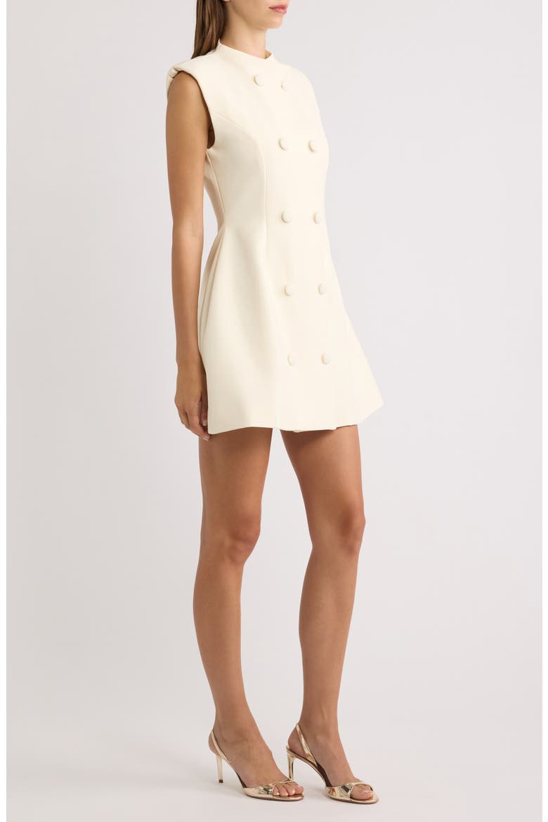 Button Sleeveless Minidress, Alternate, color, ECRU