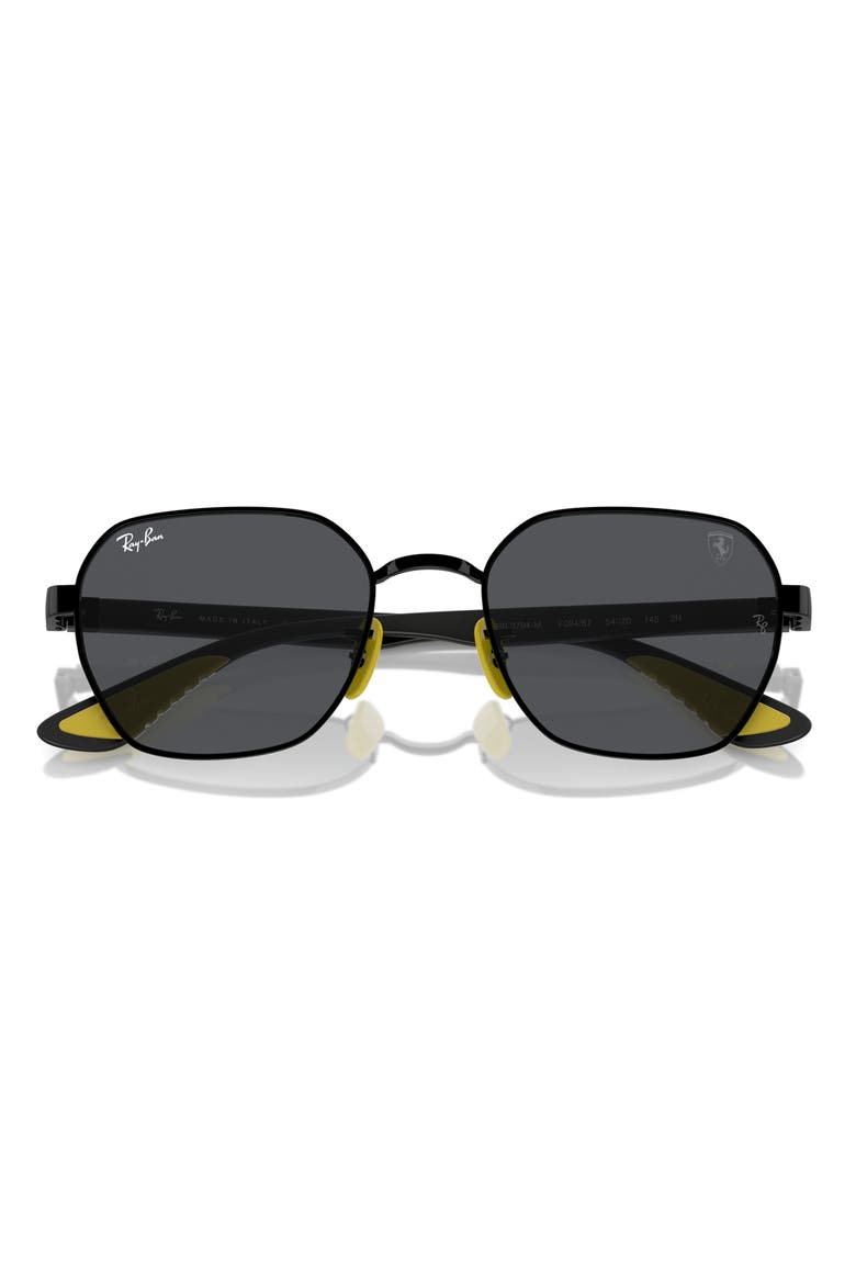 x Scuderia Ferrari 54mm Chromance Irregular Sunglasses, Main, color, BLACK