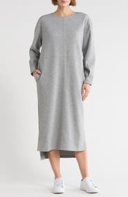 NORDSTROM RACK Long Sleeve Neoprene Midi Dress