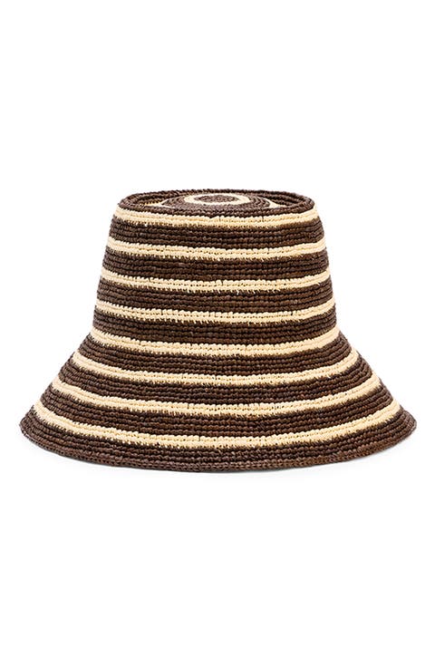 Felix Crochet Raffia Bucket Hat