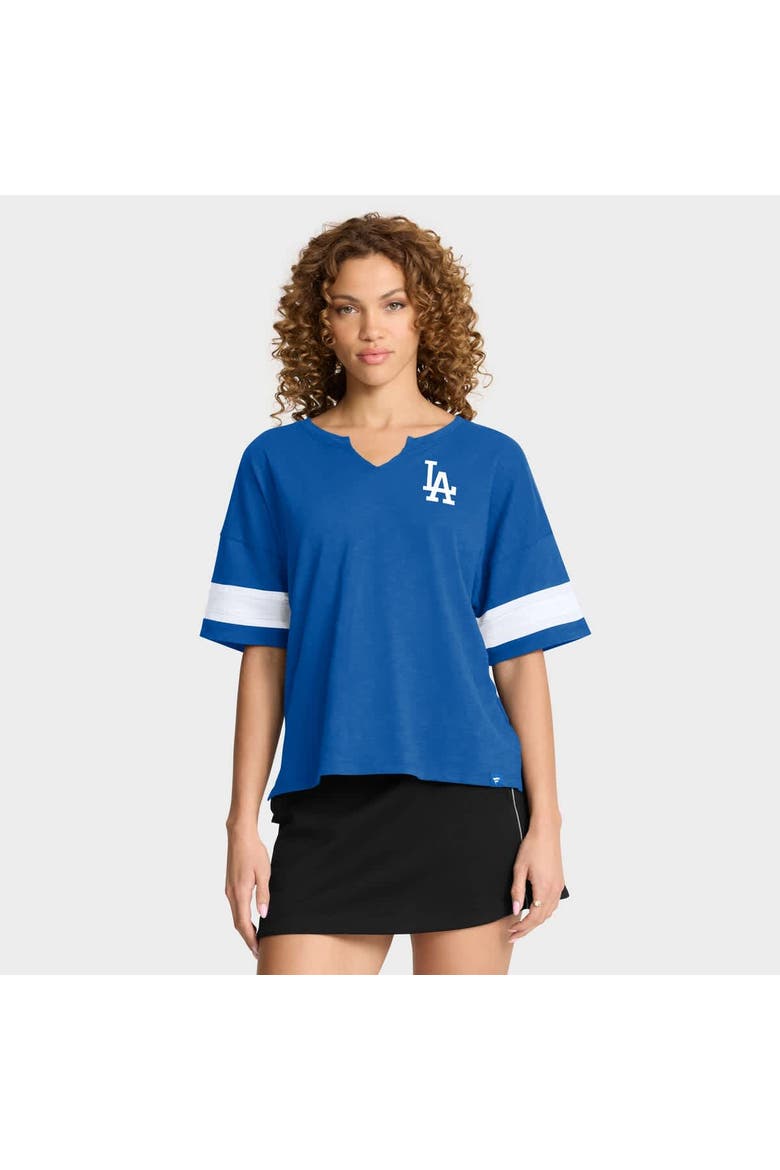 Women's Fanatics Royal Los Angeles Dodgers Curl Route T-Shirt, Main, color, Royal
