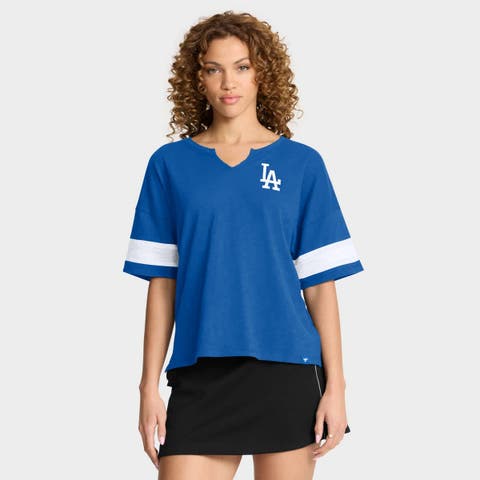 Women's Fanatics Royal Los Angeles Dodgers Curl Route T-Shirt