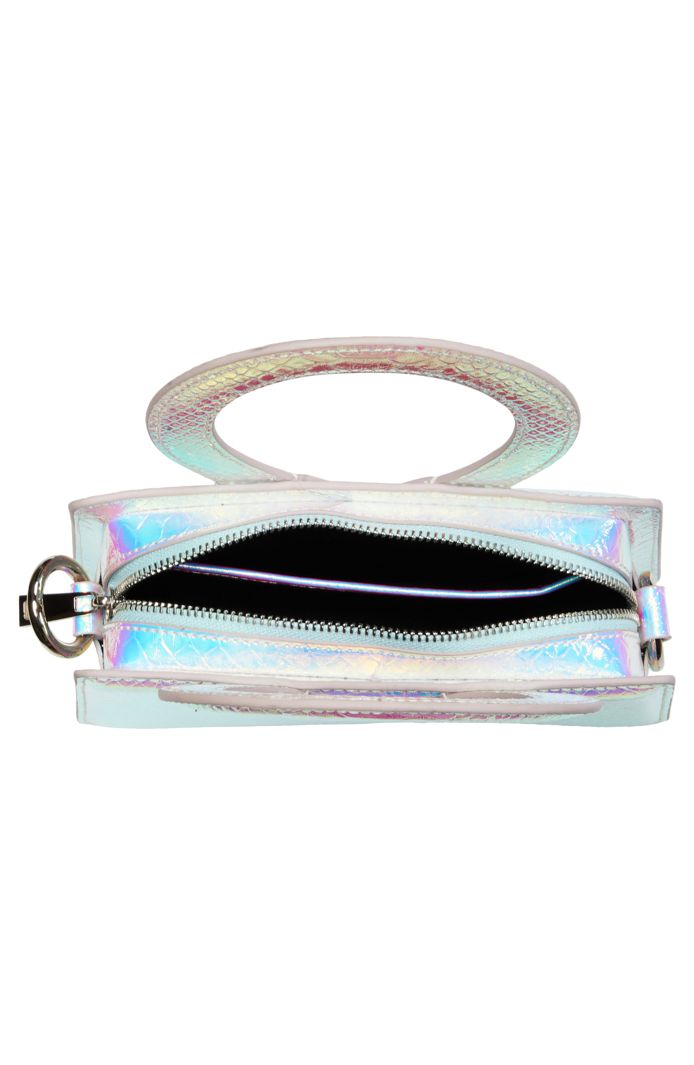 Luar Ana Mini Iridescent Leather Top Handle Bag, Alternate, color, 