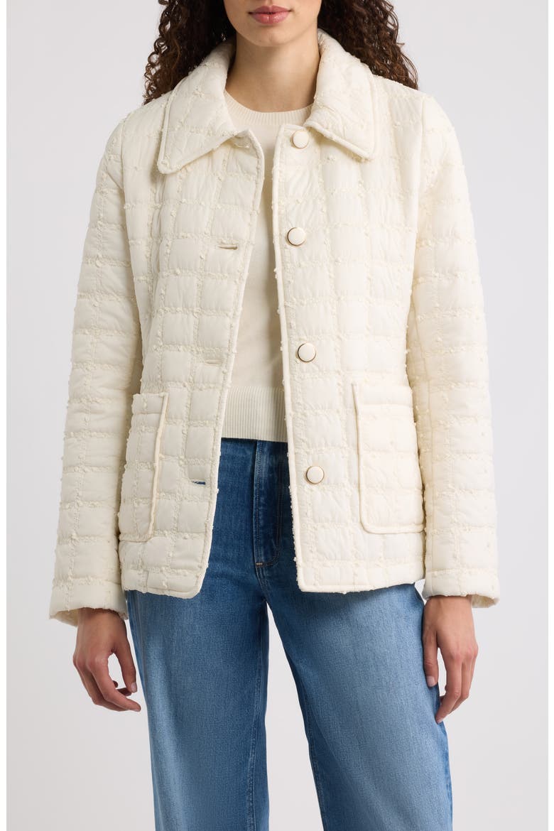 Quilted Barn Jacket, Main, color, CREAM
