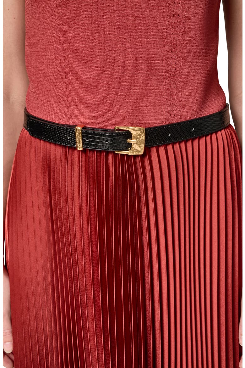 Sleeveless Pleated Dress, Alternate, color, SUNBAKED