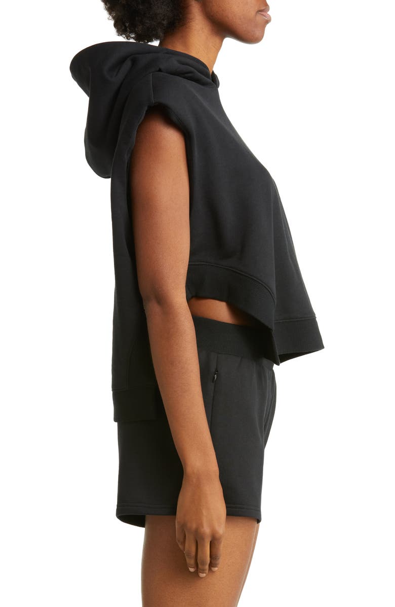 Alo Headliner Crop Sleeveless Hoodie, Alternate, color, 