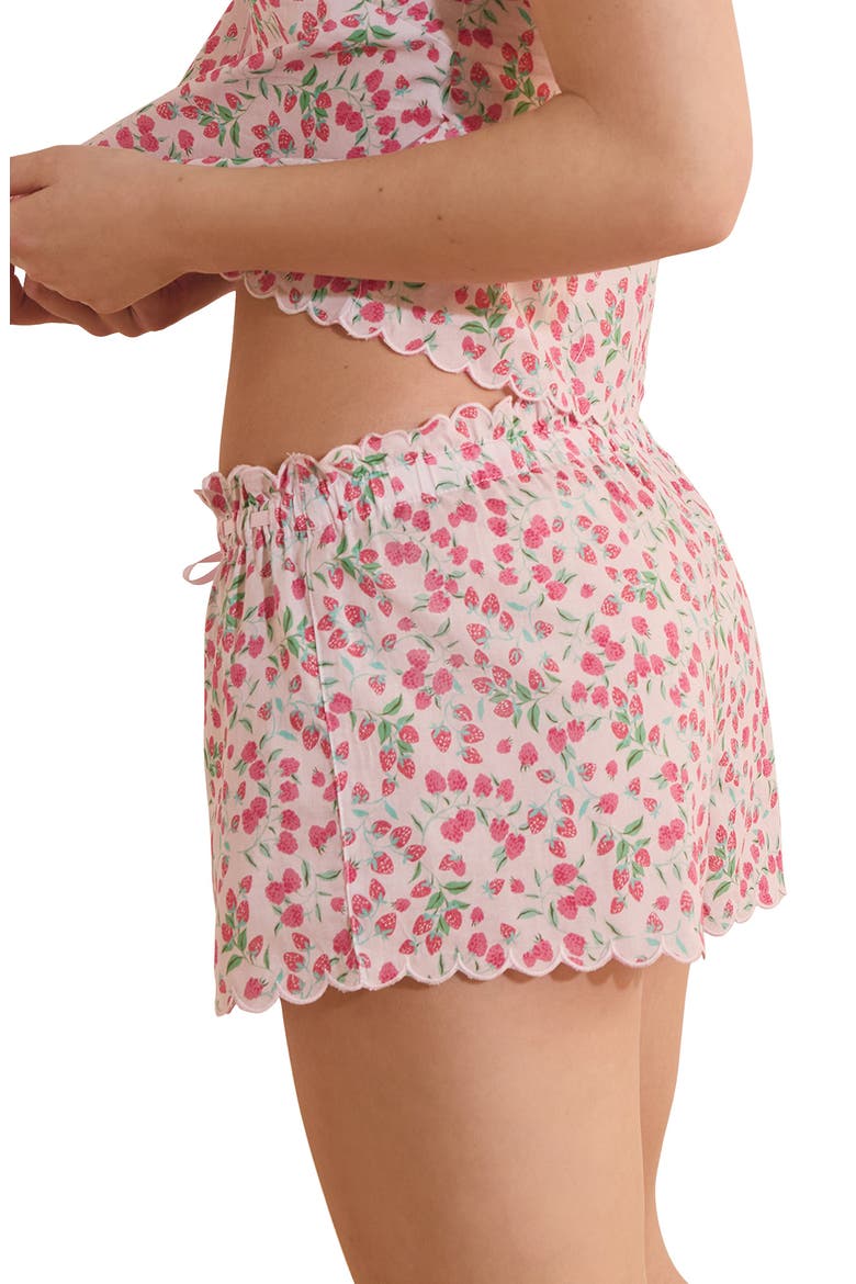 Feuilline Pajama Shorts, Alternate, color, IMP FOND ROSE