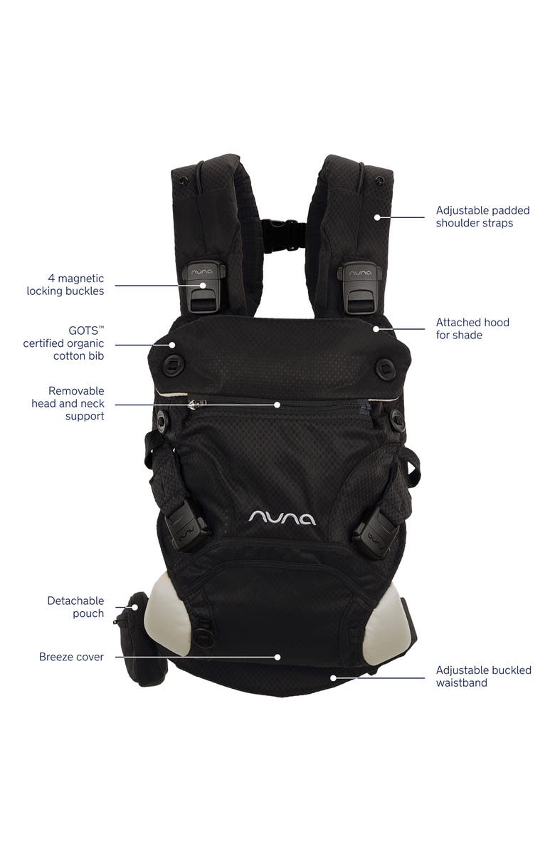 Nuna CUDL<sup>™</sup> Clik Baby Carrier, Alternate, color, Caviar