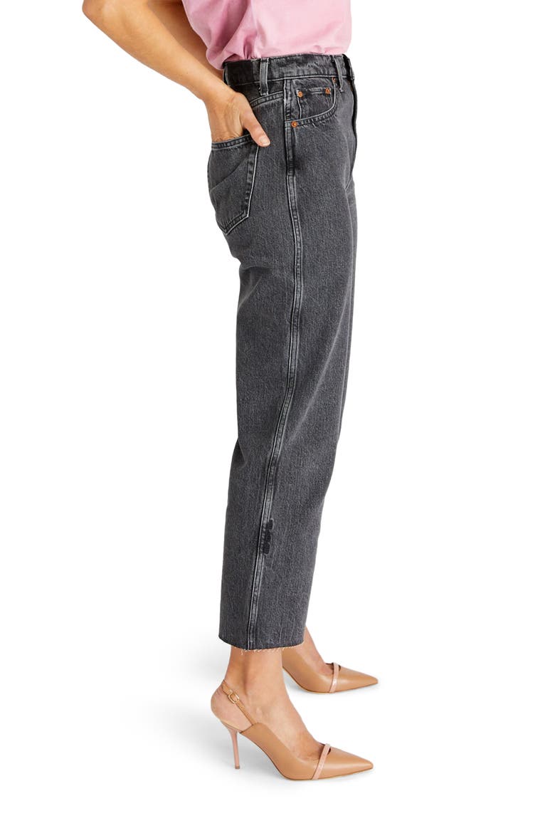 Tyler High Waist Crop Straight Leg Jeans, Alternate, color, SMOKEY MOUNTAIN