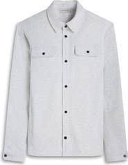Bugatchi Heathered Kint Snap-Up Shirt Jacket