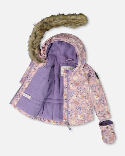 Deux Par Deux Two-piece Play Snowsuit In Purple
