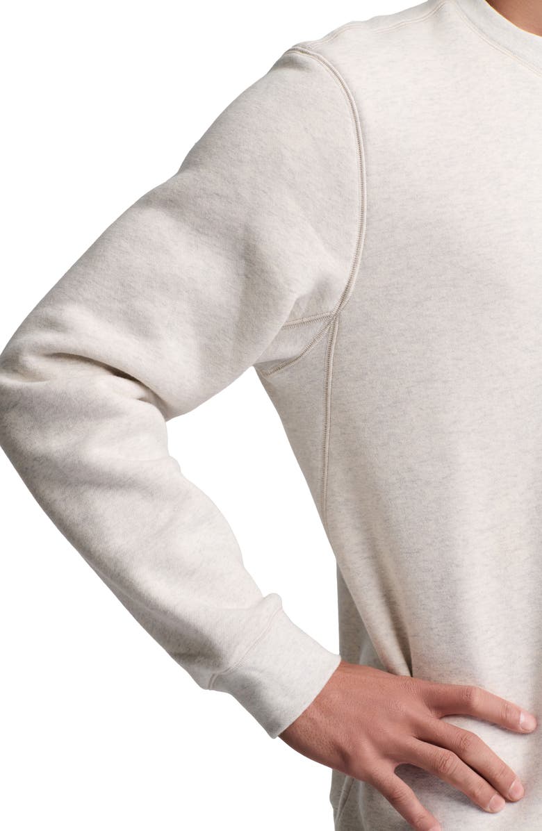 Barefoot Dreams<sup>®</sup> Fleece Crewneck Sweatshirt, Alternate, color, He Cream