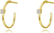 Lafonn Simulated Diamond 3/4 Hoop Earrings