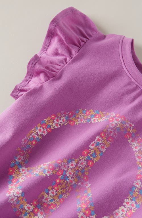 Tucker + Tate Kids' Flutter Sleeve Cotton Graphic T-shirt In Purple
