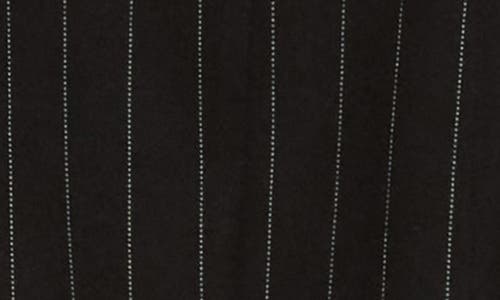 Max Studio Pinstripe Double Knit Blazer In Black/ivory Stripe