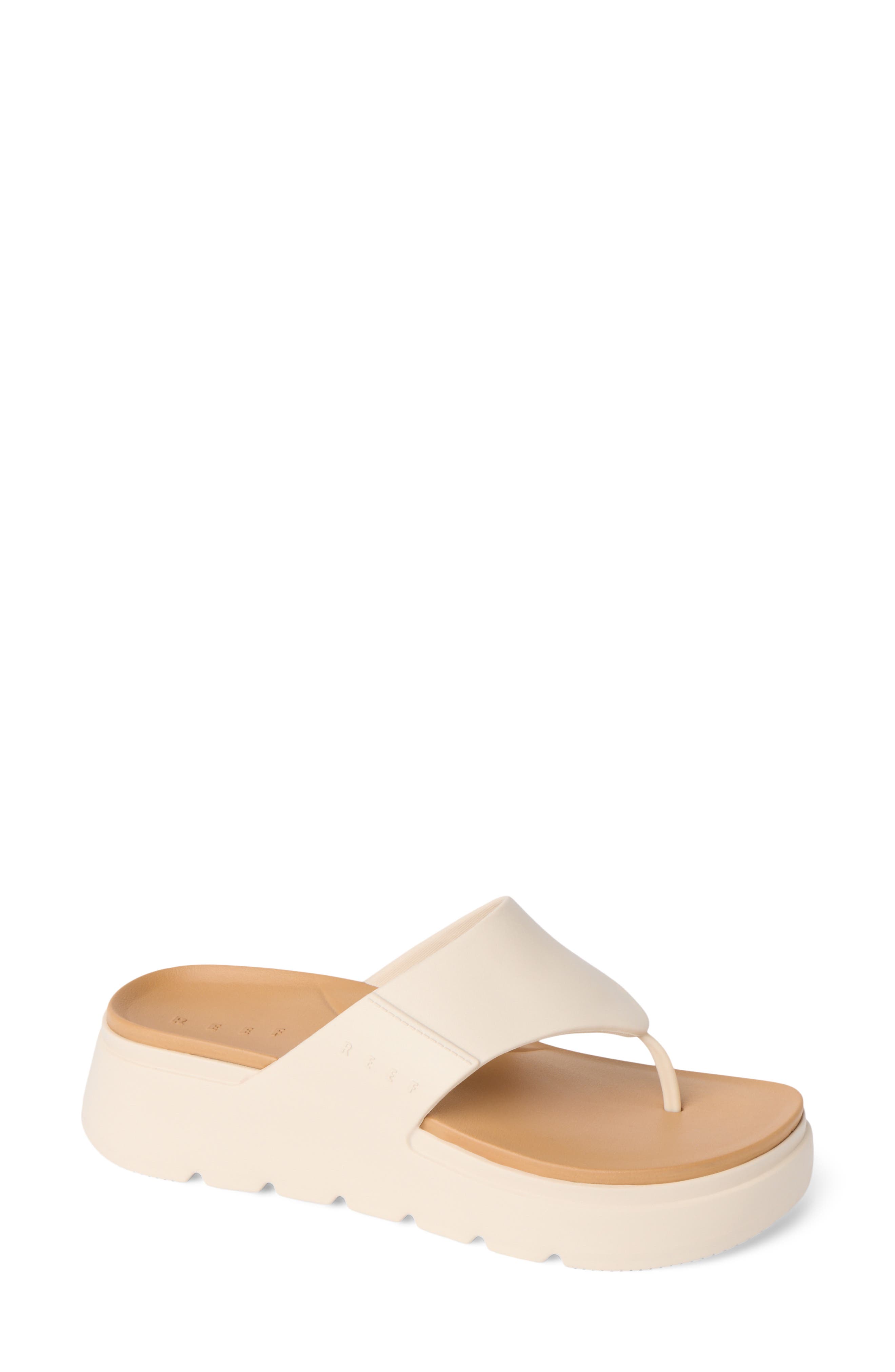 Cali Laguna Platform Flip Flop, Main, color, WHITE SWAN