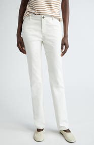 Lafayette 148 New York Thompson Waxed Denim Slim Leg Jeans