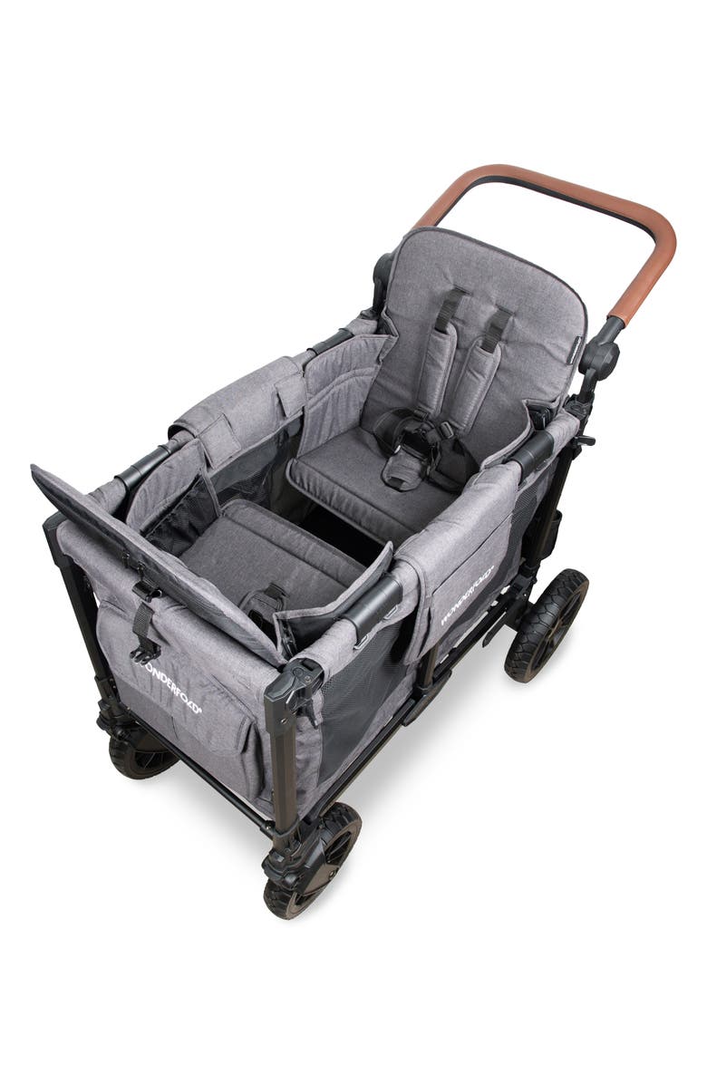 WonderFold W2 Luxe Pro 2-Passenger Multifunctional Stroller Wagon, Alternate, color, Gray