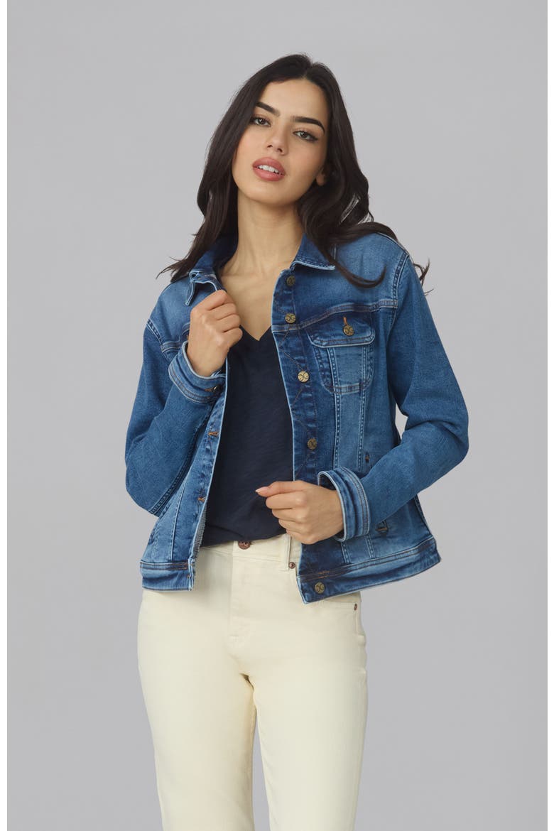 Gabriella Classic Denim Jacket, Alternate, color, Divine Blue