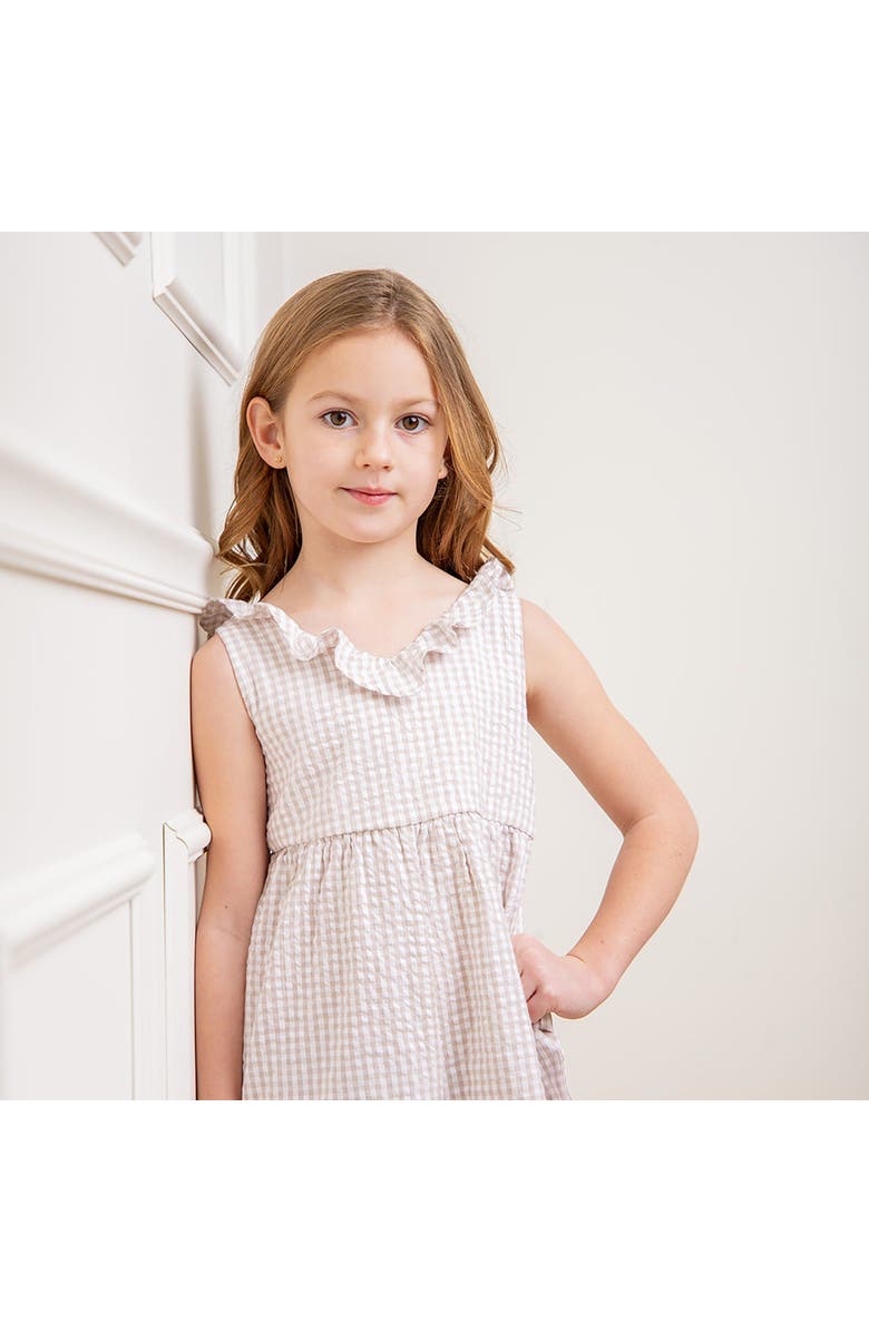 Hope & Henry Girls' Organic Ruffle Neck Jumpsuit, Kids, Alternate, color, 