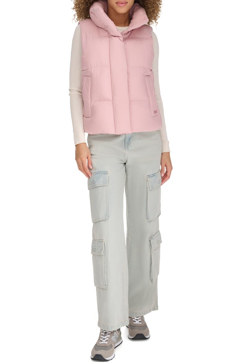 Quilted Puffer Vest, Alternate, color, PALE MAUVE