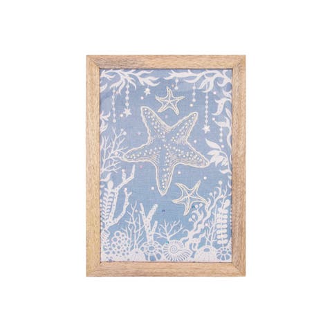 Sea Star Embellished Wall Art Décor 10" x 14"