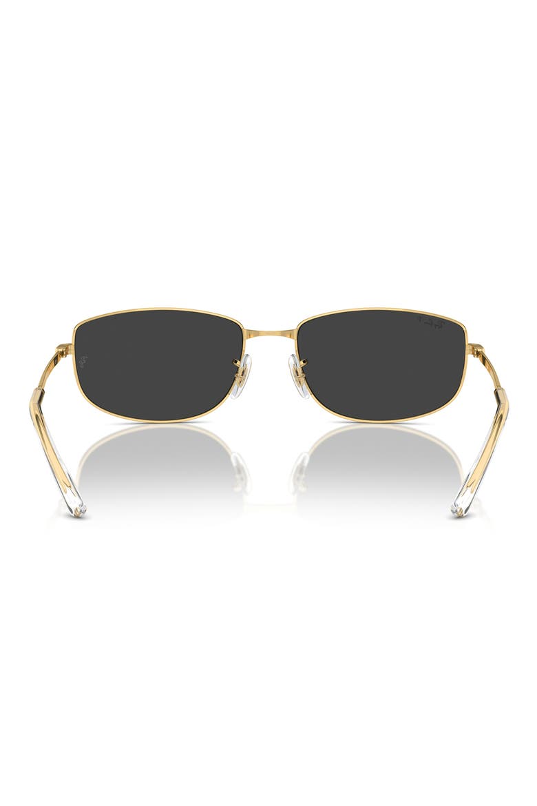 59mm Polarized Oval Sunglasses, Alternate, color, GOLD FLASH