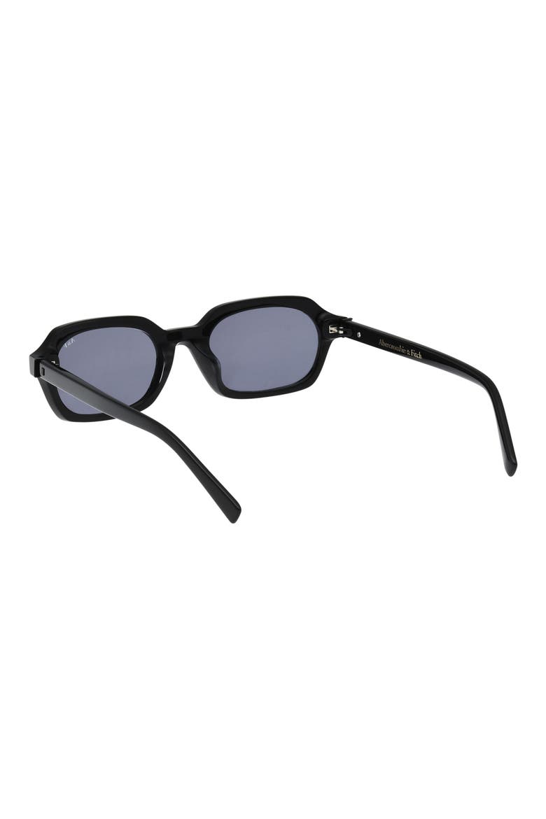 50mm Oval Sunglasses, Alternate, color, SHINY BLACK / SMOKE