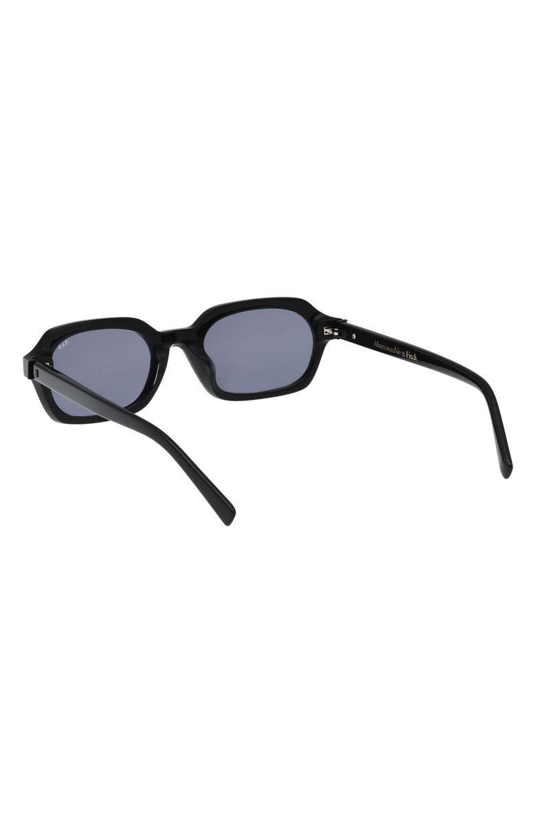 ABERCROMBIE & FITCH 50mm Oval Sunglasses, Alternate, color, Shiny Black / Smoke