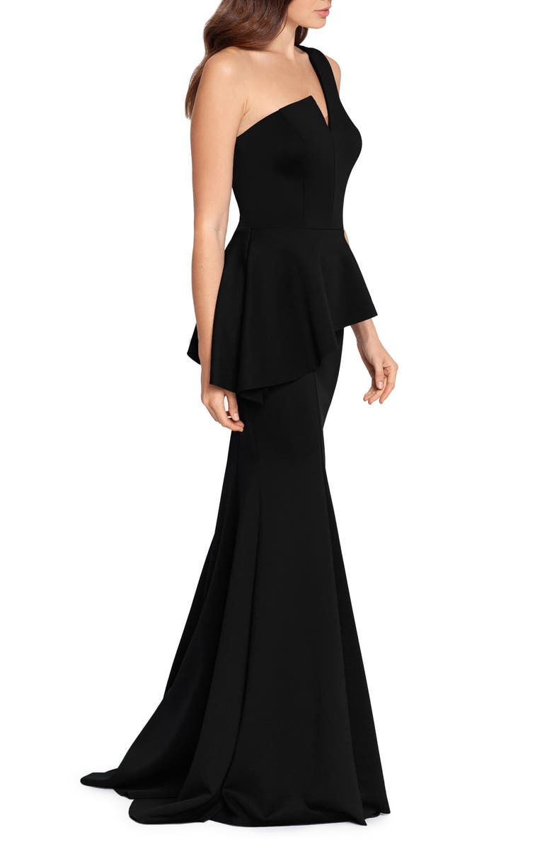 Betsy & Adam One-Shoulder Mermaid Gown, Alternate, color,