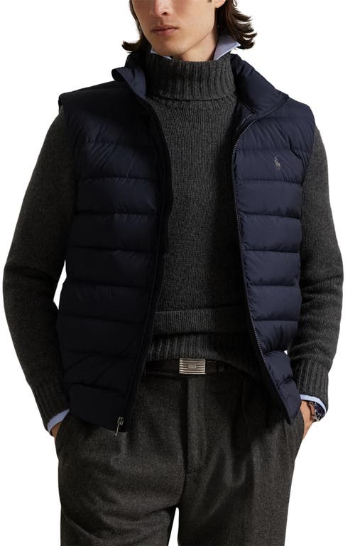 Polo Ralph Lauren The Colden Packable Matte Down Vest In Blue