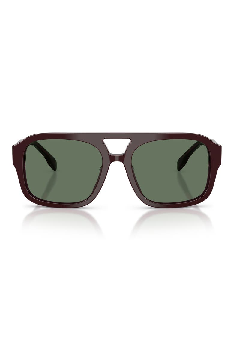 53mm Gradient Pilot Sunglasses, Main, color, PURPLE CRYSTAL / DARK GREEN