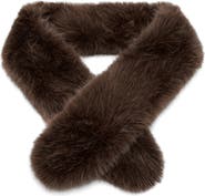MANGO Faux Fur Shawl Scarf