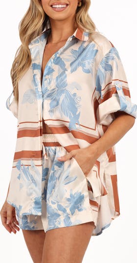 Lara Scarf Print Drawstring Shorts