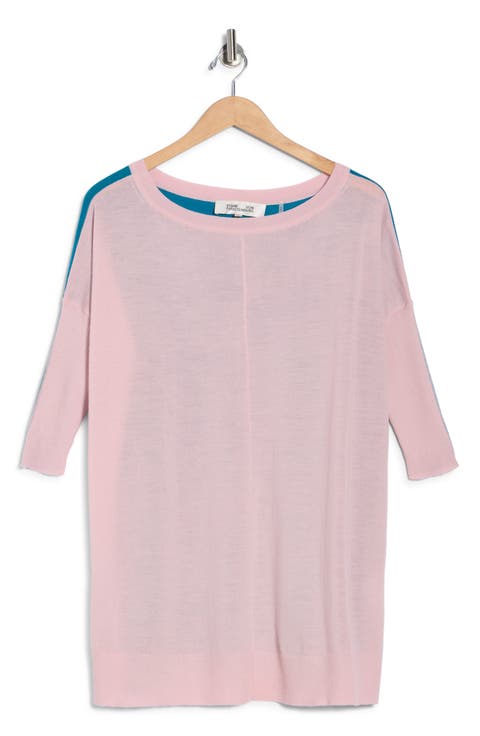 Diane Oversize Colorblock Wool Sweater