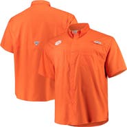 Columbia Men's Columbia Orange Clemson Tigers Big & Tall Collegiate Tamiami Button-Down Shirt