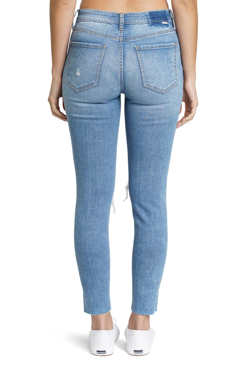 Money Maker Vintage Ripped High Waist Jeans, Alternate, color, OBSTRUCT
