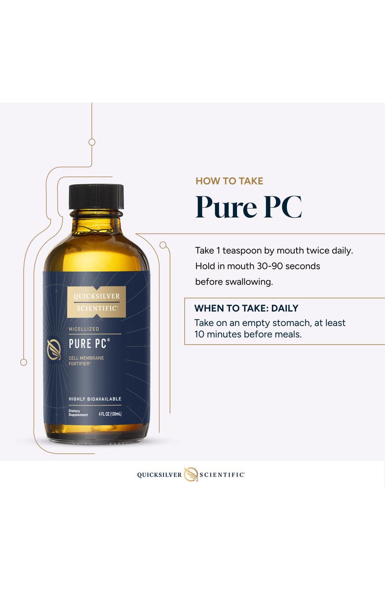 Quicksilver Scientific Micellized Pure PC Phosphatidylcholine Liquid Cellular Support Supplement, Alternate, color, NO COLOR