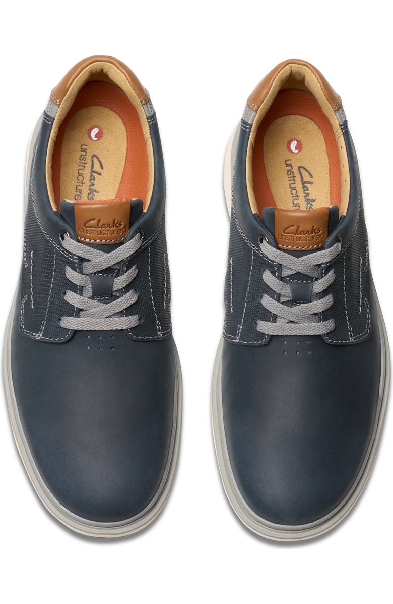 Clarks<sup>®</sup> Un Briley Pace Plain Toe Derby, Alternate, color, Navy Leather