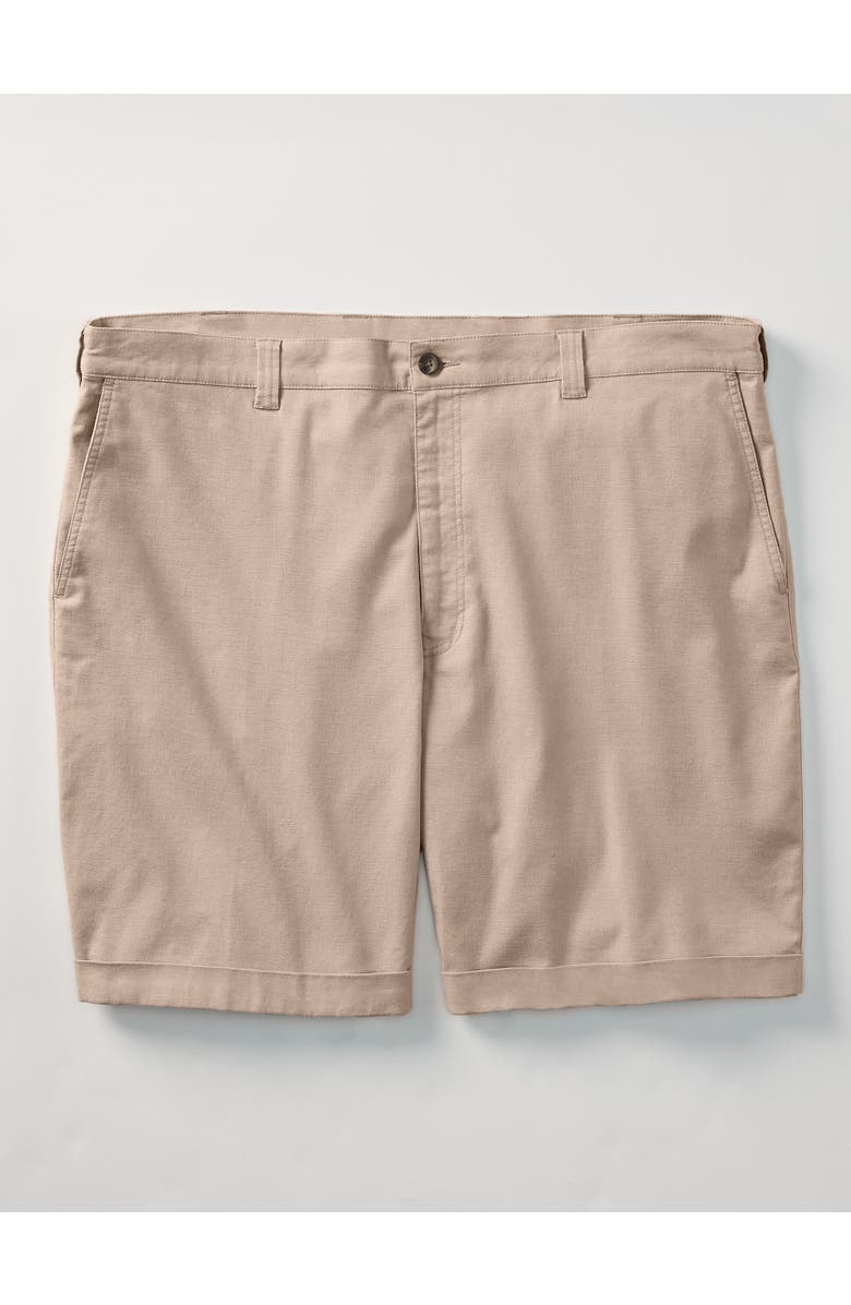 Oak Hill by DXL Big & Tall Linen-Blend Tech Shorts, Alternate, color, Light Tan