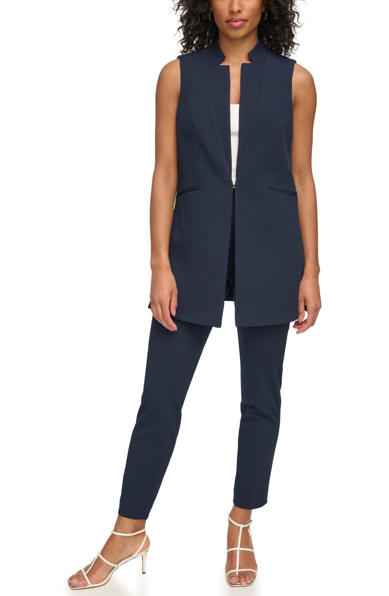 DKNY Notched Lapel Sleeveless Blazer, Alternate, color, 