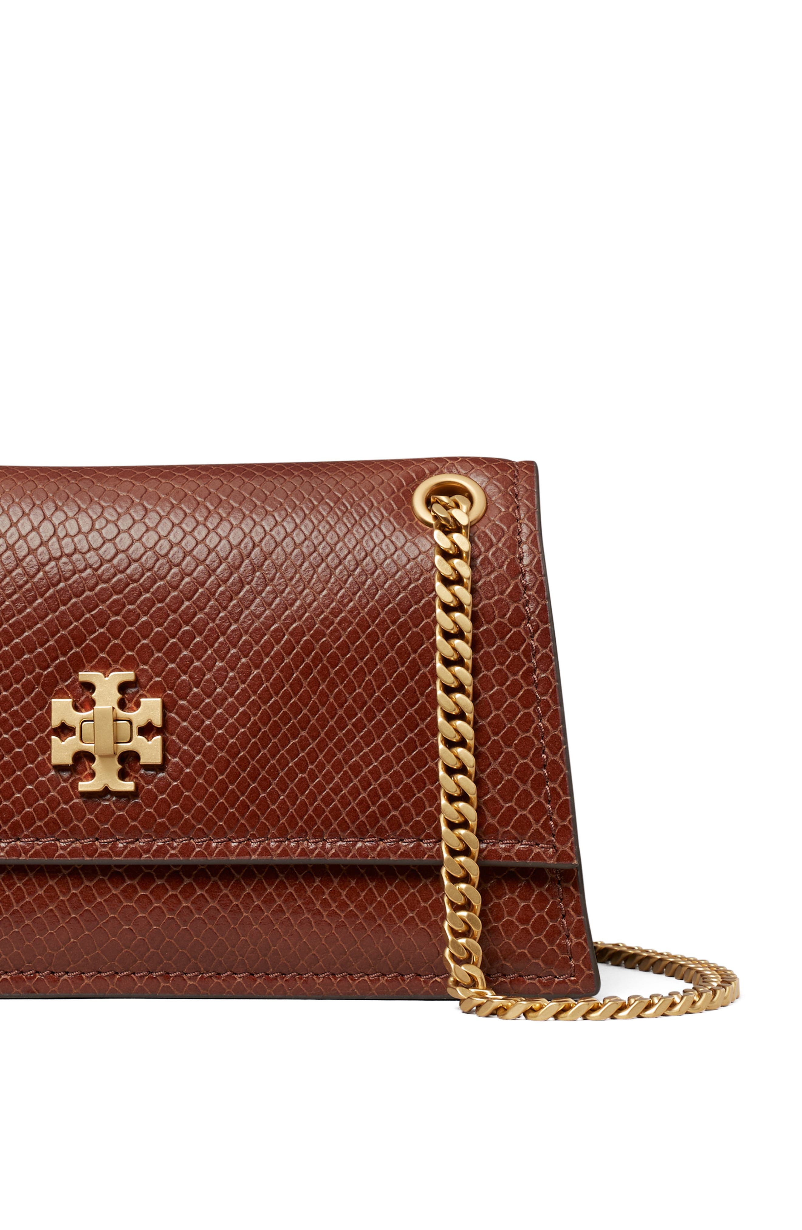 Kira Snake Embossed Leather Shoulder Bag, Alternate, color, SWEET MAPLE