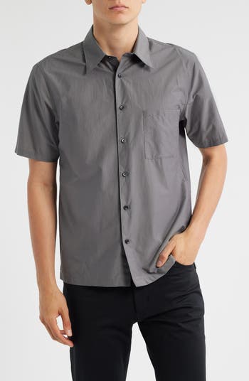 Theory Noll Soft Lawn Short Sleeve Button-Up Shirt | Nordstrom